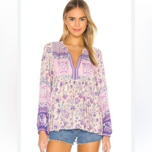 Spell & The Gypsy Collective Portobello Road Blouse in the lavender size XS